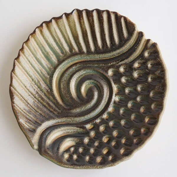 spiral patterns ceramic plate