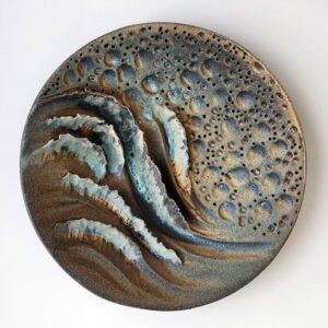 Waves crashing decorative wall plates