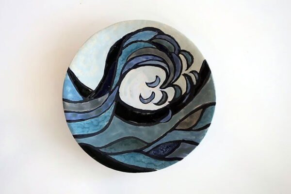 Falling Wave ceramic plate