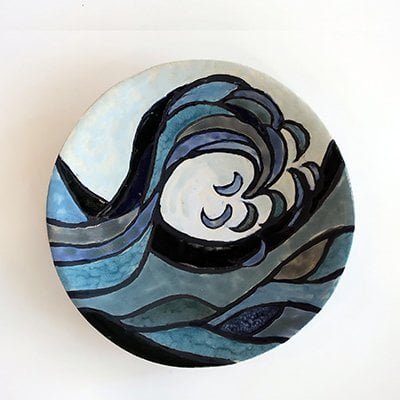 painted art plate
