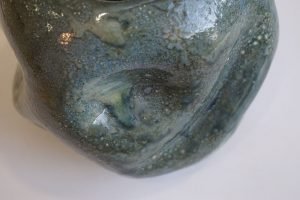 closeup abstract ceramic vase