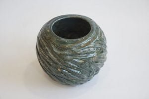 textured ceramic vase