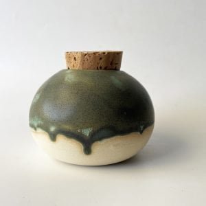 round ceramic jar