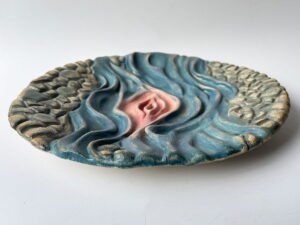 like a river flowing vagina art plate