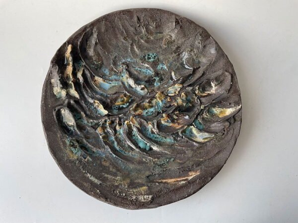 rough seas ceramic plate