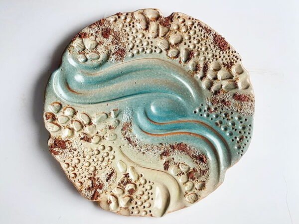 beach trails ceramic plate