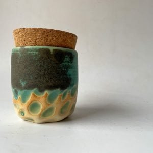 textured ceramic jar